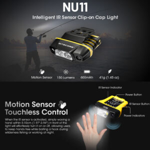 NITECORE 150 LUMEN INTELLIGENT IR SENSOR CLIP-ON CAP LIGHT - Image 3