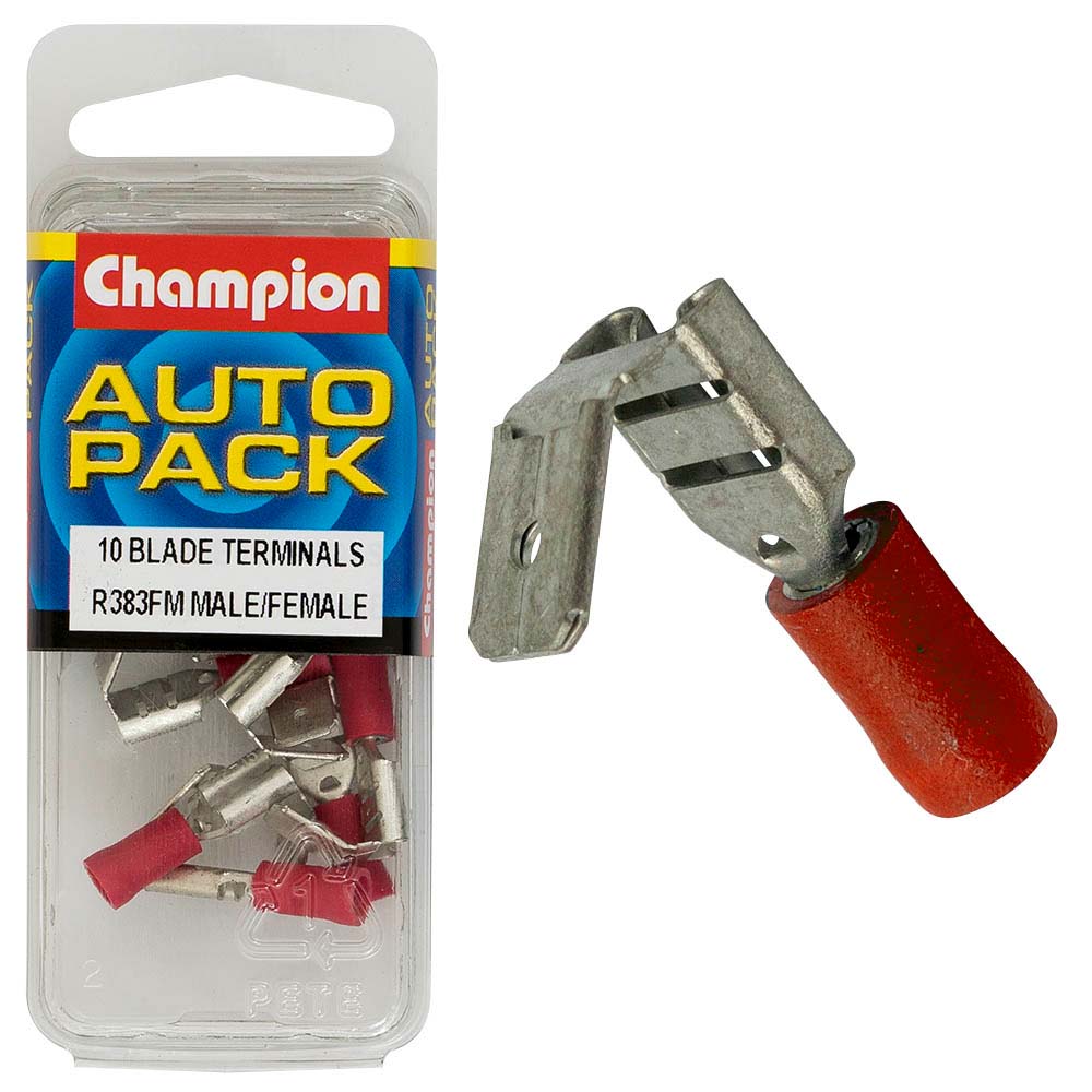 Champion Red 2-Way Blade Terminal-Male/Female
