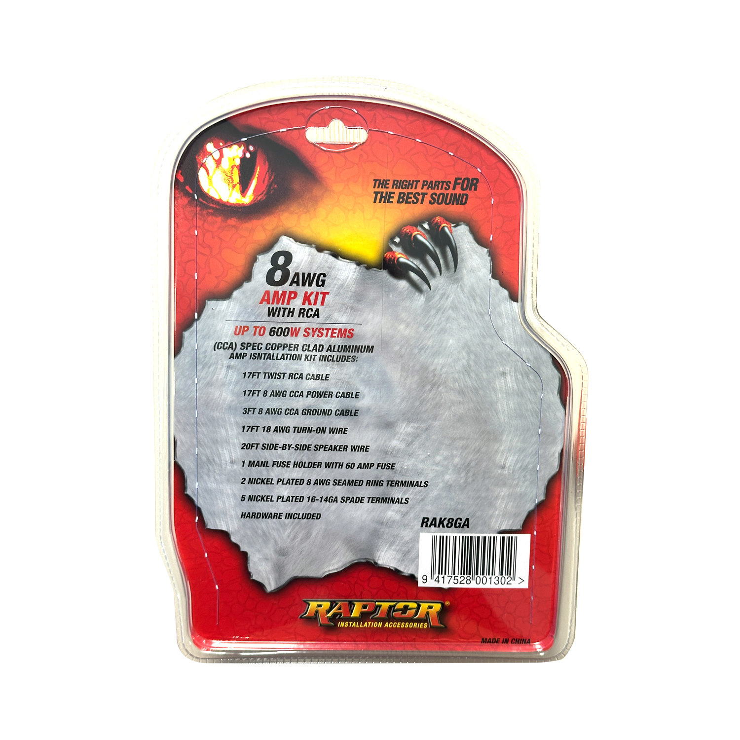 RAPTOR AMPLIFIER KIT 8GA - MINI ANL UP TO 600W RMS AMPLIFIER - Image 2