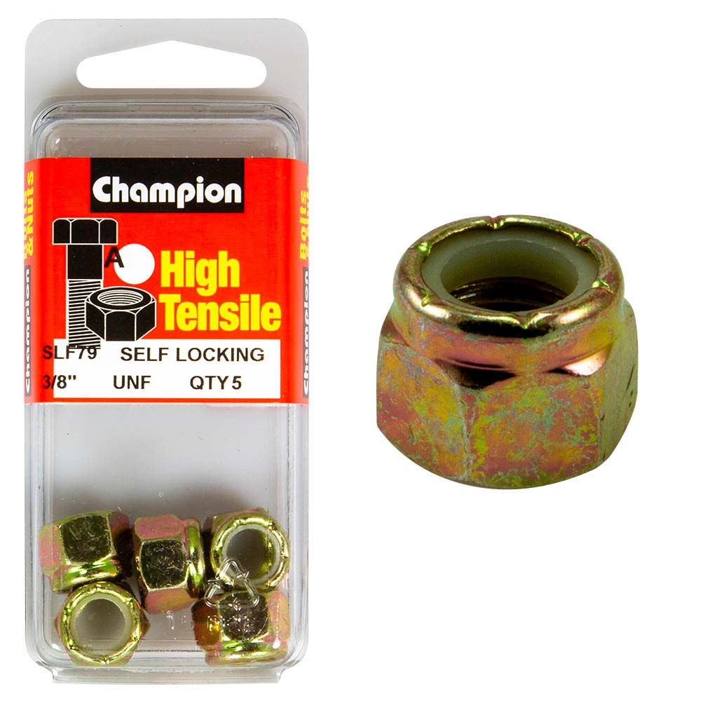 Champion Nyloc Nut UNF 3/8in (A) - GR5