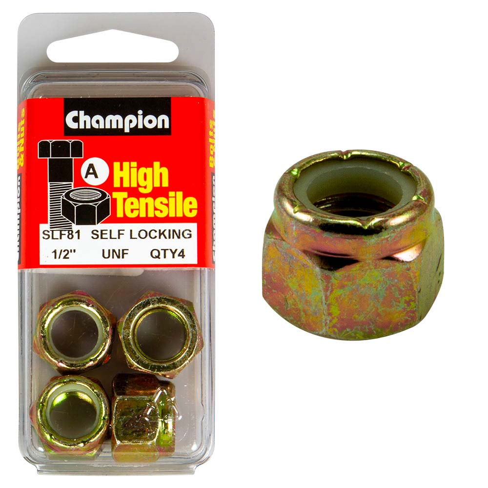 Champion Nyloc Nut UNF 1/2in (A) - GR5