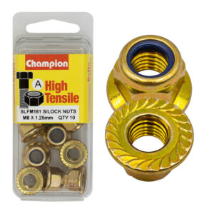 Champion Hex Flange Self-Locking Nuts Nylon Insert M8x1.25mm
