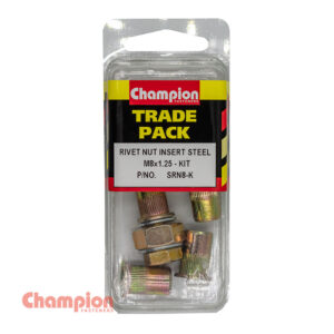 Champion Rivet Nut Insert Steel  M8x1.25 - Kit - 4pk