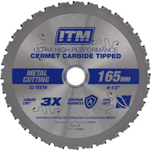 ITM 165mm Metal Cutting Blade Cermet Carbide Tipped 32T