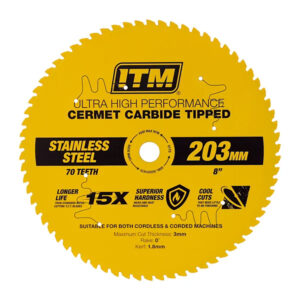 ITM 203mm SS Metal Cutting Blade Cermet Carbide Tipped 70T