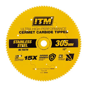 ITM 305mm SS Metal Cutting Blade Cermet Carbide Tipped 96T