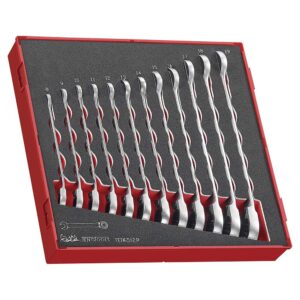 Teng 12pc Rev. Ratchet mm Combination Spanner Set - TED-Tray