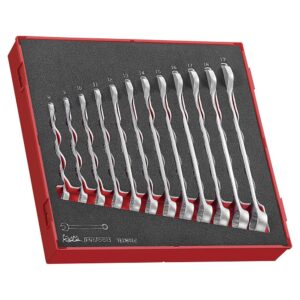 Teng 12pc Anti-Slip Comb. Spanner Set 8-19mm - TED-Tray