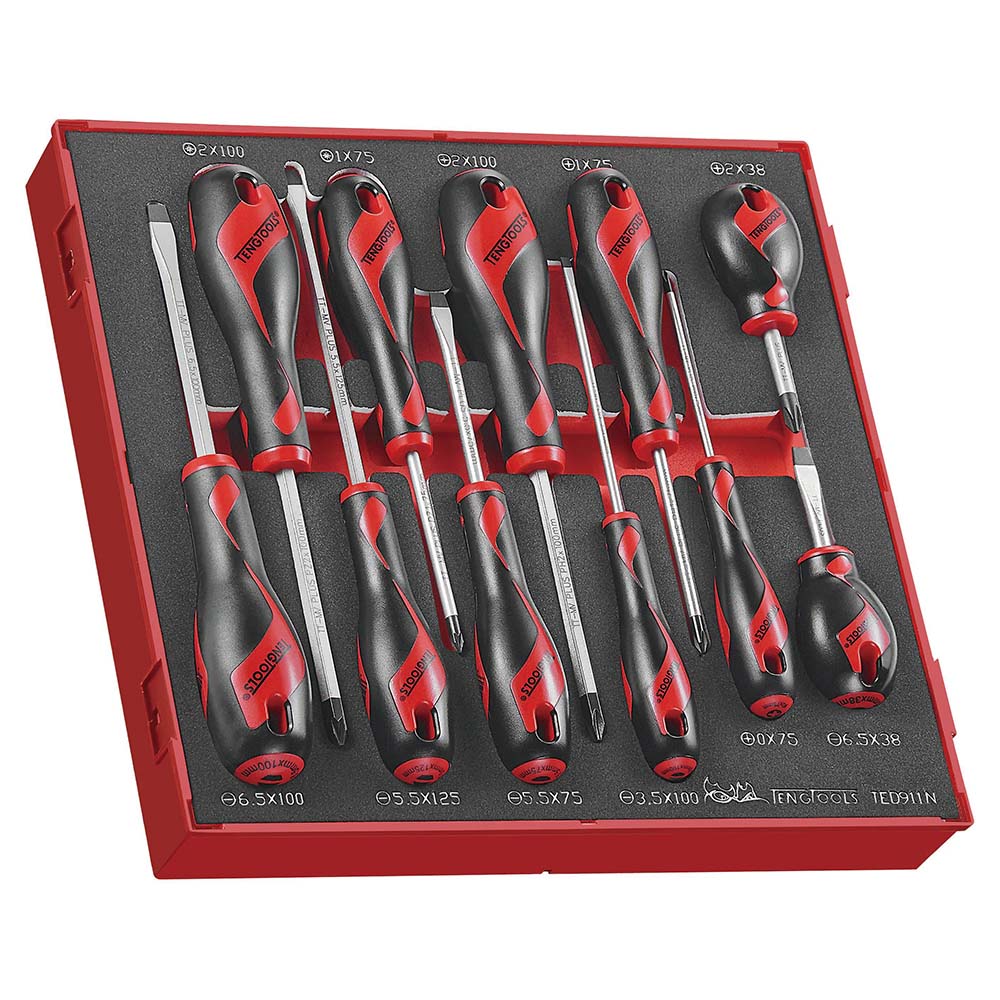 Teng 11pc MD Screwdriver Set - TED-Tray