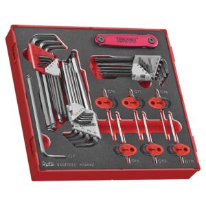 Teng 42pc MM/AF Hex & TX Ball-End Key Set - TED-Tray