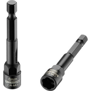 Teng 8mm 1/4in Hex Twist Extractor Cr-Mo