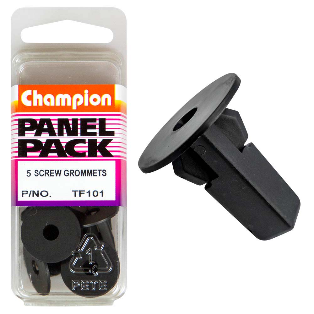 Champion Screw Grommet Black 17mm(L)8x8mm(Hole)20mm(HD) 5pk