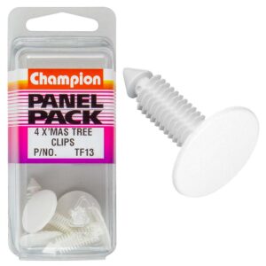 Champion Xmas Tree Clip White 21mm HD x 27mm -4pk