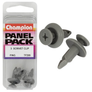Champion Push Rivet Grey 18mm(L) 6mm(Hole) 15mm(HD) 3pk