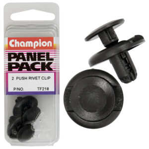 Champion Push Rivet Black 10mm(L) 7mm(Hole) 20mm(HD) 2pk