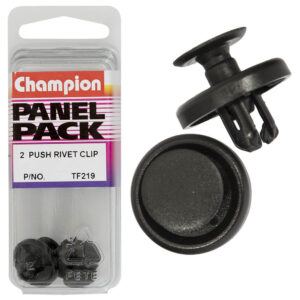 Champion Push Rivet Black 7.5mm(L) 7mm(Hole) 18mm(HD) 2pk