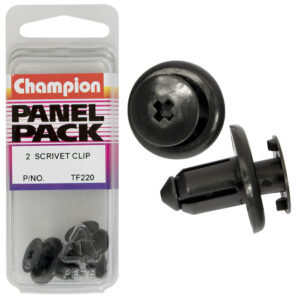 Champion Push Rivet Black 21mm(L) 18mm(HD) 2pk