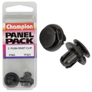 Champion Push Rivet Black 17mm(L) 18mm(HD) 2pk