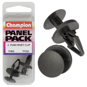 Champion Push Rivet Black 17.5mm(L) 6.5mm(Hole) 18mm(HD) 2pk