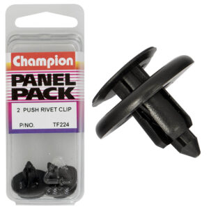Champion Push Rivet Black 8mm(L) 7mm(Hole) 20mm(HD) 2pk