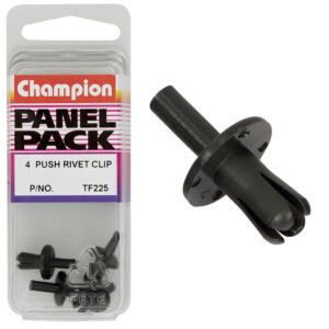 Champion Push Rivet Black 7mm(L) 5mm(Hole) 10mm(HD) 4pk