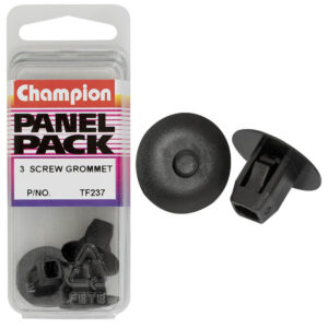 Champion Screw Grommet Black 12mm(L) 9mm(Hole) 20mm(HD) 3pk