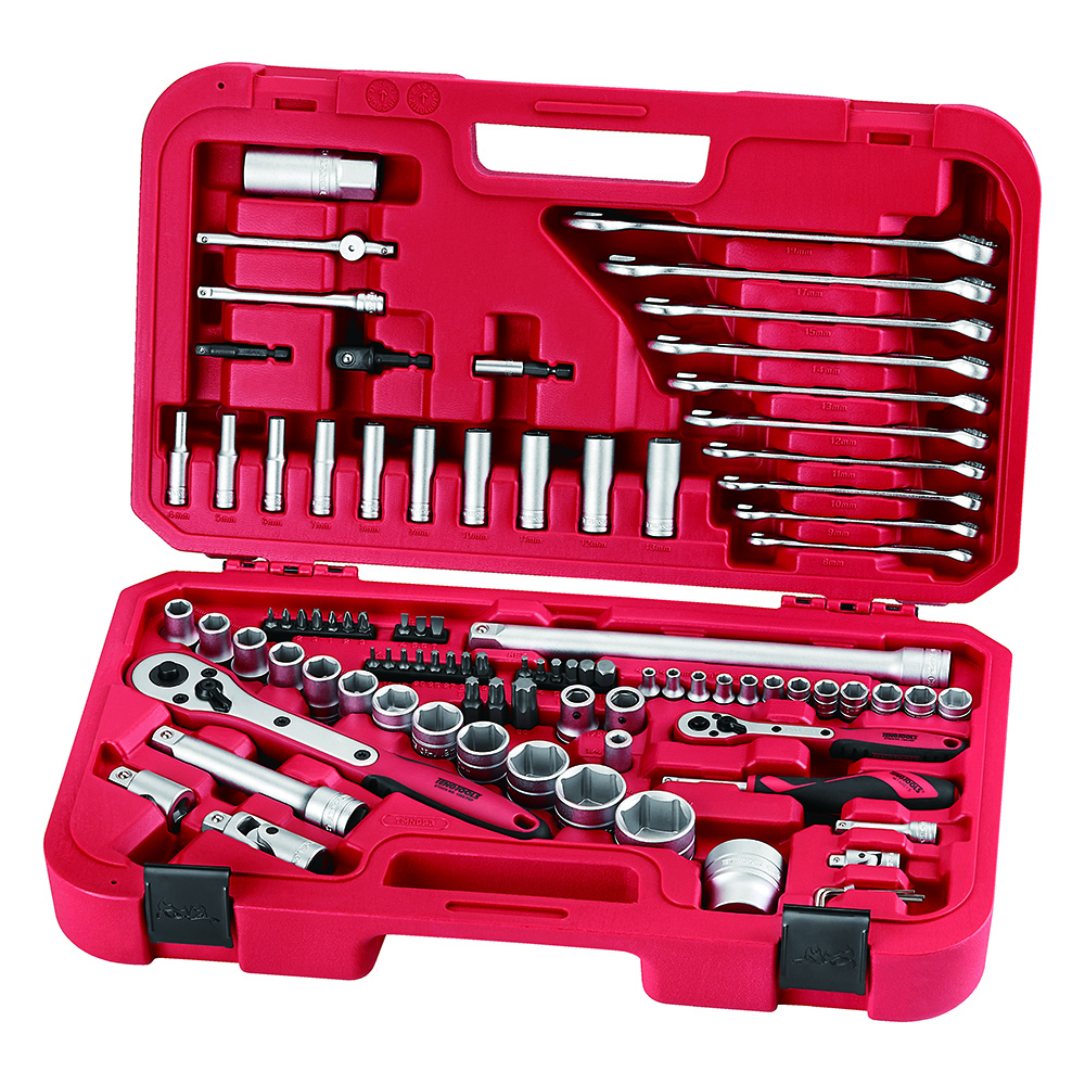 Teng 93pc 1/4 & 1/2in Socket & Accessories Set
