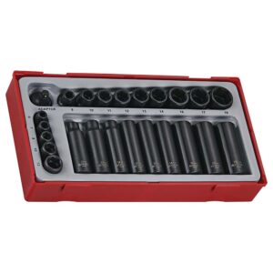Teng 24pc 1/4in & 3/8in Dr. Imp Skt Set - TC-Tray