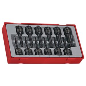 Teng 12pc 1/2in Dr. TX Skt Set TX10-70 - TC-Tray