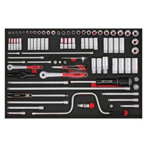 Teng 86pc 1/4in & 3/8in Dr. Metric Skt & Acc Set (EVA)